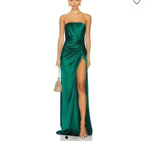 SAU LEE Hera Gown Emerald Green US Size 4